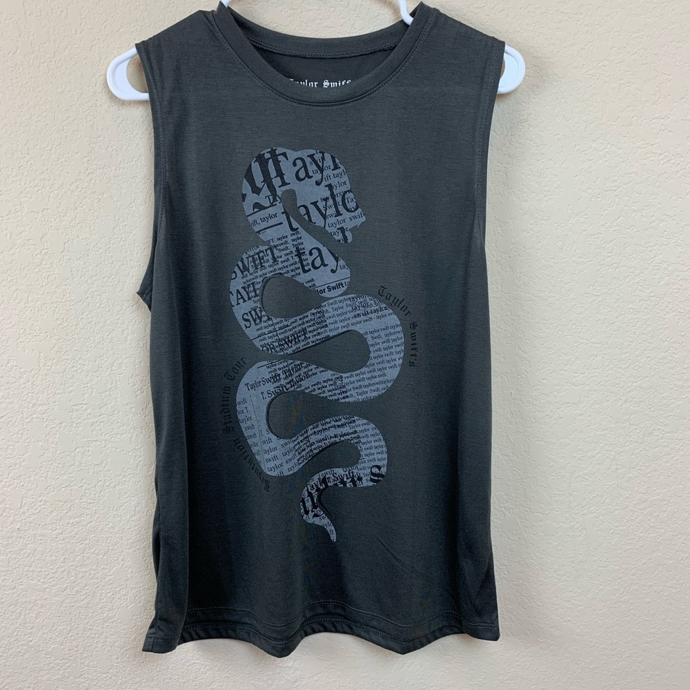 Taylor Swift Reputation Tour Muscle Tank Top Grey